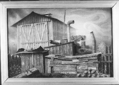 Shed at the marshalling yard in the Rietlanden, 1928, August Grotegoed