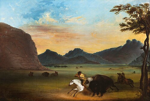 Buffalo Hunt, 1839, Alfred Jacob Miller