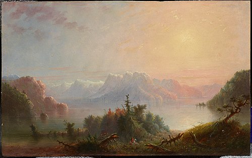 The Lake Her Lone Bosom Expands to the Sky, 1850, Alfred Jacob Miller