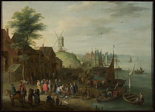 At a fishing port, , Jan Brueghel l'Ancien