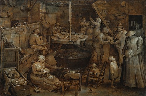The visit to the tenant farmer, 1568, Jan Brueghel l'Ancien