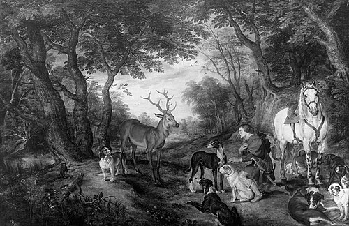 Landscape with Saint Hubert, , Jan Brueghel l'Ancien