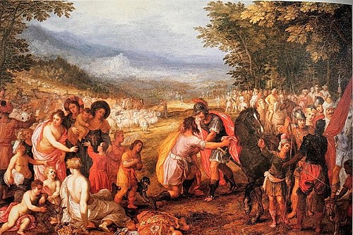 The Reconciliation between Jacob and Esau, 1630, Jan Brueghel l'Ancien