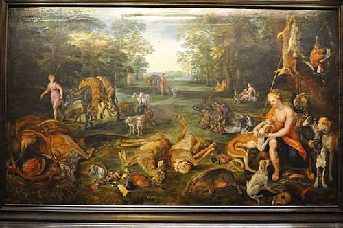 Diane à la chasse, 1650, Jan Brueghel l'Ancien
