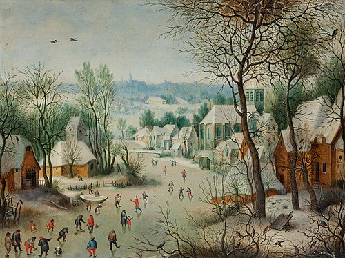 Winter Landscape with Bird Trap, , Jan Brueghel l'Ancien