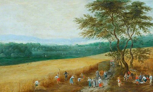 Cornfield with Reapers, , Jan Brueghel l'Ancien