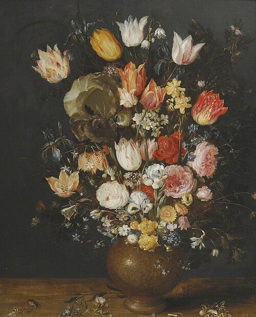 Flowers in a Stoneware Vase, , Jan Brueghel l'Ancien