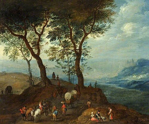 Landscape with Peasant Figures, , Jan Brueghel l'Ancien