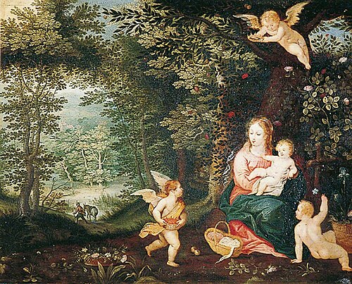 Rest on the Flight into Egypt, , Jan Brueghel l'Ancien