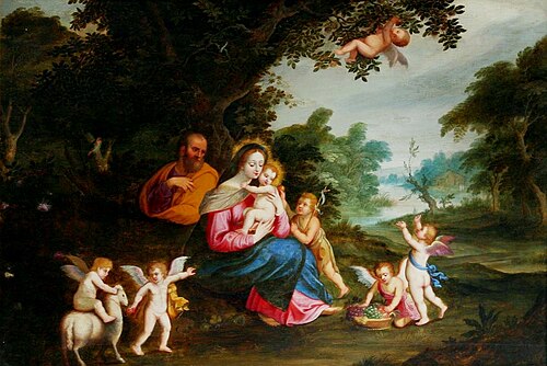 Le Repos pendant la fuite en Égypte, 1500, Jan Brueghel l'Ancien