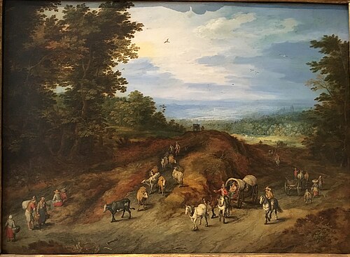 Country Road with Cattle and Travelers, 1613, Jan Brueghel l'Ancien