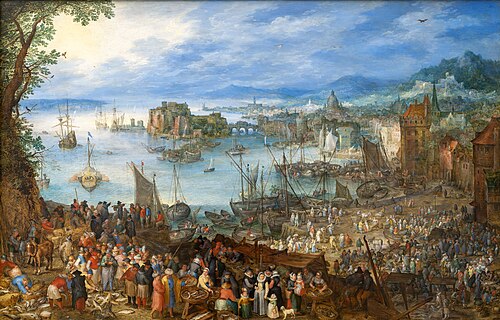 Le Grand Marché aux poissons, 1603, Jan Brueghel l'Ancien