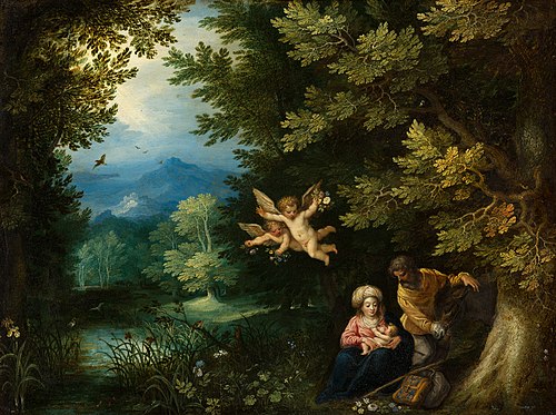 Rest on the Flight into Egypt, 1595, Jan Brueghel the Elder