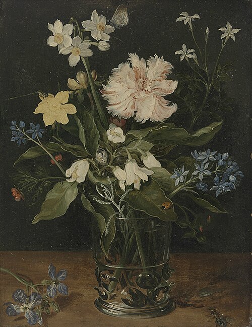 Still Life with Flowers in a Glass, 1650, Jan Brueghel the Elder