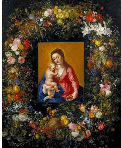 Garland with the Virgin and Child, 1621, Jan Brueghel the Elder
