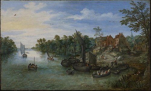 River Landscape, 1612, Jan Brueghel the Elder