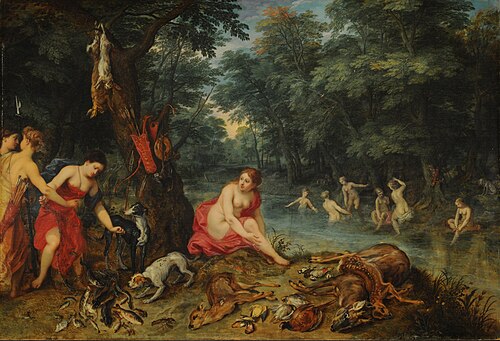 Nymphs bathing, 1650, Jan Brueghel l'Ancien