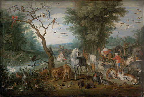 Paradise Landscape with Animals, 1613, Jan Brueghel the Elder