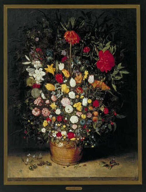Still Life with Flowers in a Wooden Tub, 1647, Jan Brueghel the Elder