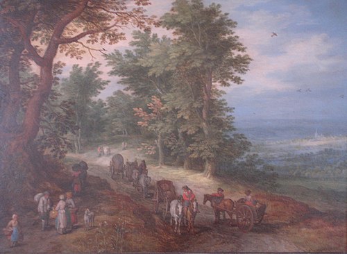 Travelers on a Hilltop Road, 1610, Jan Brueghel the Elder