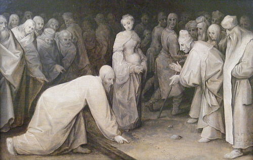 Christ and the Woman Taken in Adultery, 1597, Jan Brueghel the Elder