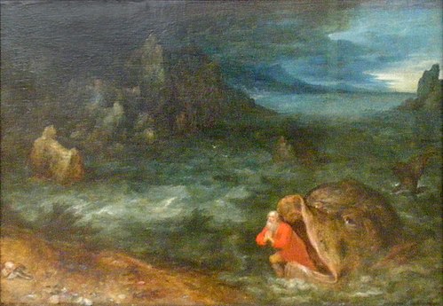 Jonah Leaves the Whale's Belly, 1590, Jan Brueghel the Elder