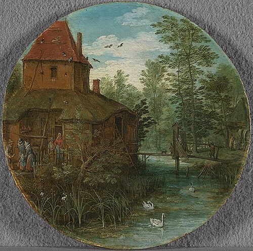 Farmstead on the Stream, 1615, Jan Brueghel the Elder