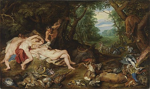 Diana and the sleeping nymphs, 1596, Jan Brueghel the Elder
