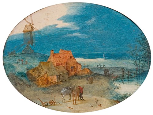 Landscape with homestead and windmill, 1610, Jan Brueghel the Elder