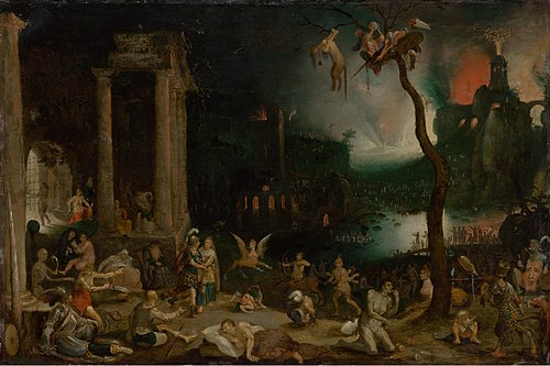 Aneas and the Cumean Sybil in the Underworld, 1594, Jan Brueghel the Elder