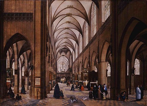 Interior of the Antwerp Cathedral, 1593, Jan Brueghel the Elder