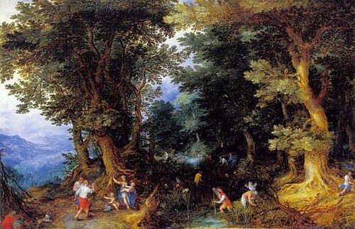 The Mocking of Latona, 1601, Jan Brueghel the Elder