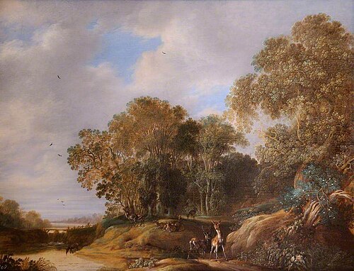 Landscape with Deer, 1650, François Knibbergen