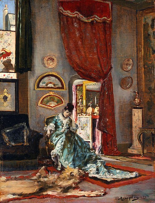 Lady in a Fancy Interior, 1873, Rogelio de Egusquiza