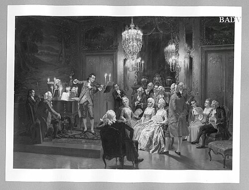 Das Konzert, Rokokogesellschaft, ein Quintett, 1899, Albert Joseph Franke
