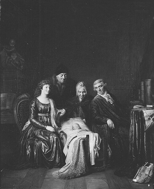 Die Familie des Deutsch-Lehenskomissärs Franz Salomon Wyss., 1796, Pierre-Nicolas Legrand de Lérant