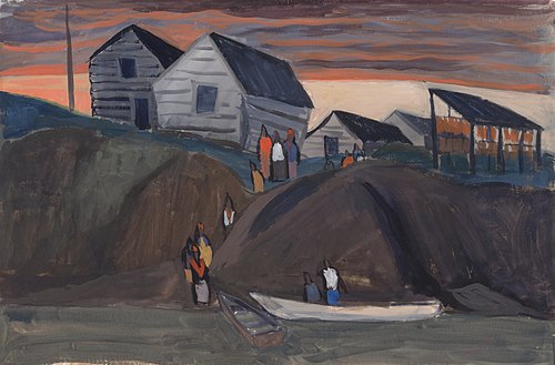 Wood Stop on Yukon River, 1937, Arthur Kerrick
