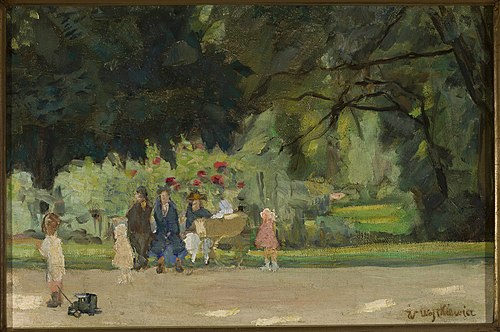 Planty Park in Kraków, 1905, Witold Wojtkiewicz