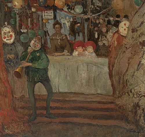 Circus – In front of the little theatre, 1906, Witold Wojtkiewicz