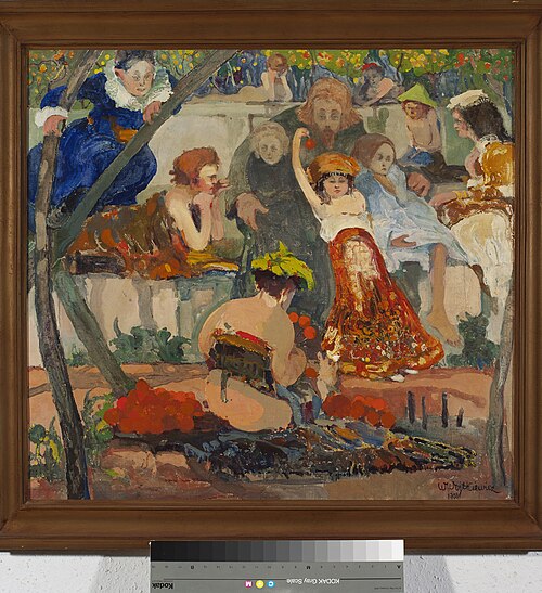 Christ and children, series: “Ceremonies” VI, 1908, Witold Wojtkiewicz