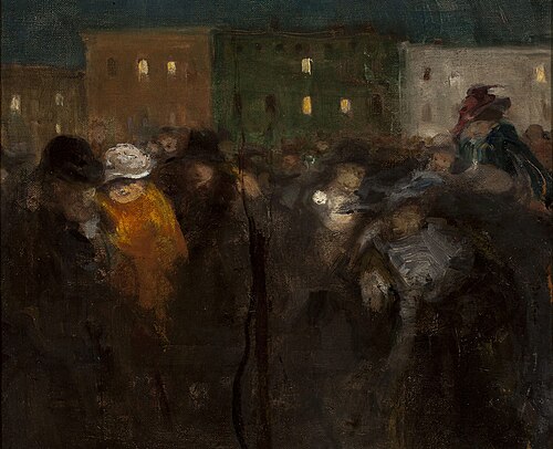 Mi-Carême à Paris (La Foule)., 1907, Witold Wojtkiewicz