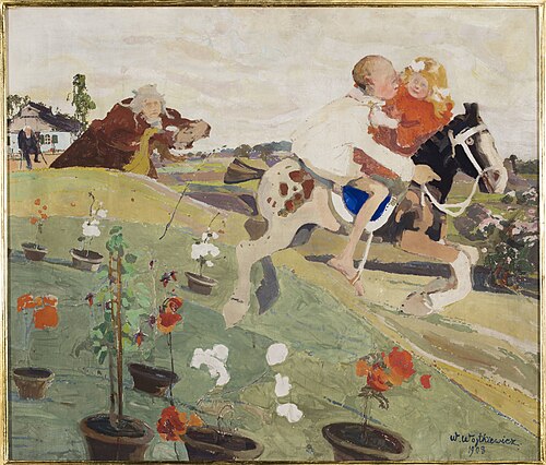 L'enlèvement de la fille du roi (Une fuite)., 1908, Witold Wojtkiewicz