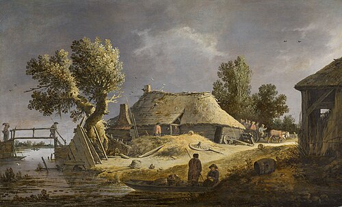 Paysage à la ferme, 1650, Pieter de Bloot