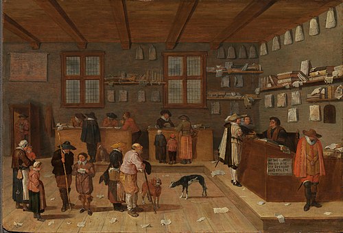 Het kantoor van de advocaat, 1628, Pieter de Bloot