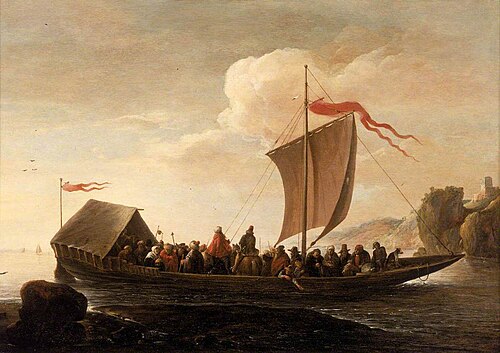 A Ferry Boat on a Calm Sea, 1650, Pieter de Bloot