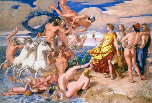 Neptune Resigning The Empire Of The Sea To Britannia by William Dyce - William Dyce, 1846, William Dyce