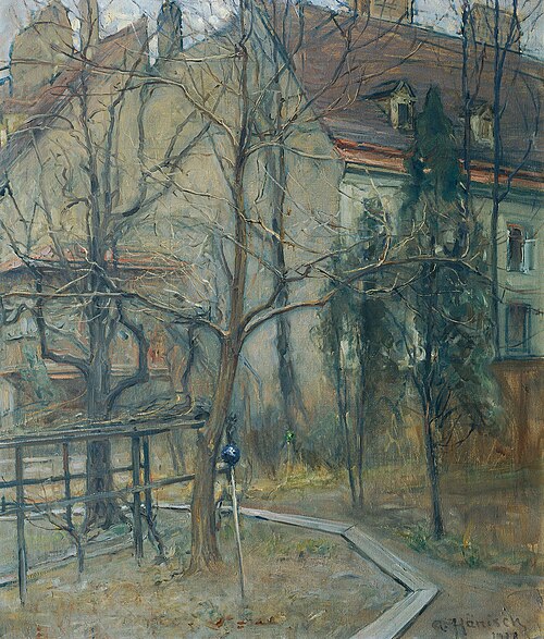 Trüber Wintertag (Blick aus meinem Atelierfenster), 1928, Alois Hänisch