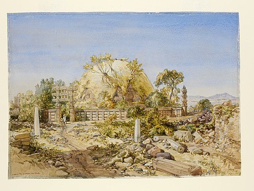 The Sanchi tope, Tanjore, 1861, William Simpson