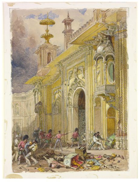 View of the Kaiser Bagh in Lucknow, 1864, William Simpson