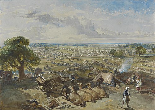 The Governor-General's and Commander-in-Chief's Camp at Jalandhar, 1 Febuary 1860, 1860, William Simpson